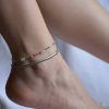Stainless steel ankle bracelet with pendant beads-Yule-mk-jewels