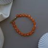 Handmade Bracelet with flowers made of orange beads-Blossom Orange-mk-jewels