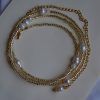 Waist chain with gold beads and pearls-Golden Essence-mk-jewels