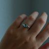 Sterling Silver ring with Semi-Precious Aquamarine-Iole Aquamarine-mk-jewels