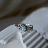 Sterling silver ring with semi-precious stone Moonstone-Iole Moonstone-mk-jewels
