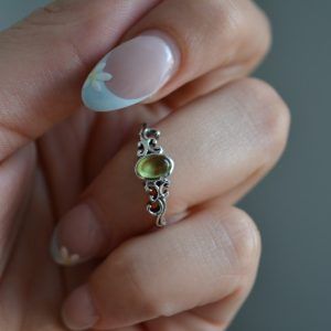 Δαχτυλίδι από Ασήμι 925 με ημιπολύτιμη πέτρα Αβεντουρίνη-Iole Aventurine-mk-jewels