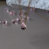 Κολιέ από επίχρυσο ανοξείδωτο ατσάλι και ροζ κρύσταλλο-Crystal Pink-mk-jewels
