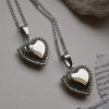 Openable Heart Pendant with cubic zirconia made of Stainless Steel-Julienne Silver-mkjewels