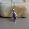 Sterling silver necklace with Amethyst-Emily Amethyst-mkjewels