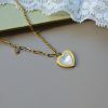 Corazon stainless steel heart necklace with Fildisi mkjewels5