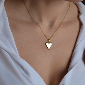 Heart necklace with stainless steel pendant-Passione-mkjewels
