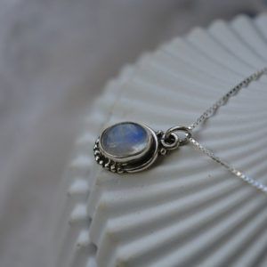 Necklace made of silver 925 with semi-precious stone moonstoneSeraphinaMoonstone-mkjewels