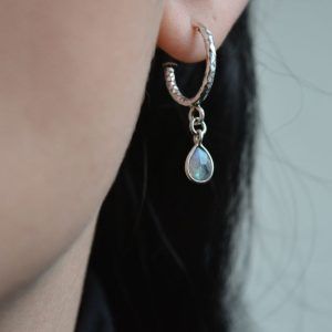 Earrings made of silver 925semi precious stones Labradorite-AmphitriteLabradotite mkjewels