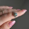 Δαχτυλίδι από Ασήμι 925 με ημιπολύτιμη πέτρα Λαμπραδορίτη-Freya Labradorite-mk-jewels