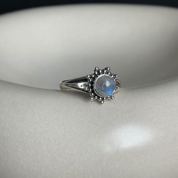 Ring of Silver 925 with semi-precious stone Moonstone-Freya Moonstone-mkjewels
