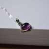 Sterling silver necklace with Amethyst-Cecil Amethyst-mk-jewels