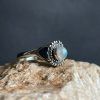 Ring of Silver 925 with semi-precious stone Moonstone-Alethea Moonstone-mkjewels