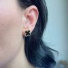 Earrings made of gold plated stainless steel cross