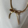 Steel Choker Chain Fishbone Choker with Fibonacci-Twist gold-mk-jewels