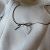 Steel Choker Chain Fishbone Choker with Fibonacci-Twist-silver-silver-mk-jewels