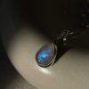 Sterling silver necklace with semi-precious stone Moonstone-Persephone Moonstone-mk-jewels