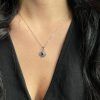 Eye necklace made of silver 925 with black onyx-Adria black onyx-mkjewels