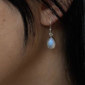 Earrings of silver 925 with semi-precious stones Moonstone-Persephone Moonstone Earrings-mk-jewels