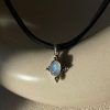 Choker with pendant made of Silver 925 and MoonstoneOlympia choker Moonstone-mk-jewels