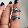 Ring of Silver 925 with semi-precious stone Labradorite-Kaia Labradorite-mkjewels