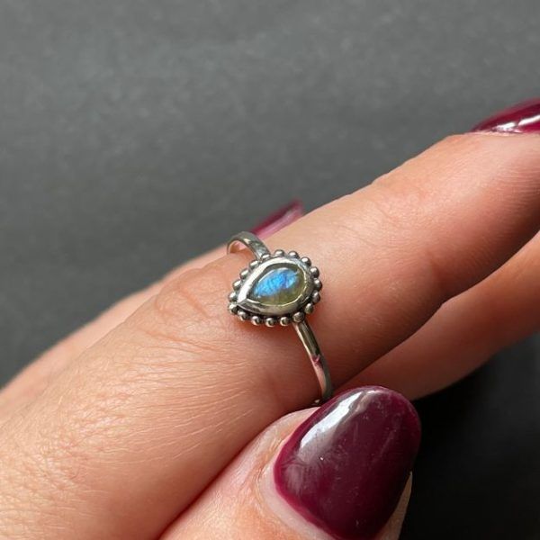 Ring of Silver 925 with semi-precious stone Labradorite-Oriana Labradorite-mkjewels