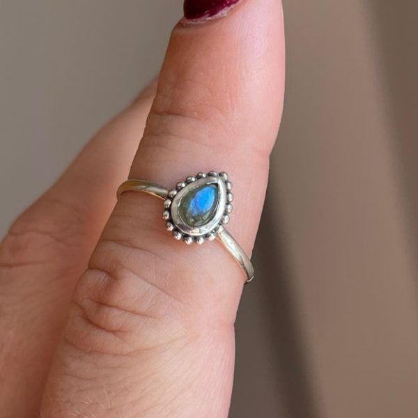 Ring of Silver 925 with semi-precious stone Labradorite-Oriana Labradorite-mkjewels