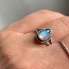 Ring of Silver 925 with semi-precious stone Moonstone-Kaia Moonstone-mkjewels