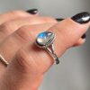 Ring of Silver 925 with semi-precious stone Moonstone-Kaia Moonstone-mkjewels