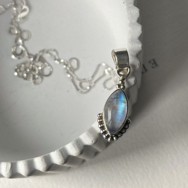 Necklace made of Silver 925 with semi-precious stone Moonstone-Rene Moonstone-mkjewels