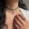 Choker with pendant made of Silver 925 and semi-precious MoonstoneRene choker Moonstone--mkjewels