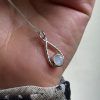 Sterling silver necklace with semi-precious stone Moonstone-Elowen Moonstone-mkjewels