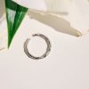 Steel ring with braiding- Sally silver- mk jewels