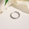 Steel ring with braiding- Sally silver- mk jewels