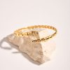 Steel bracelet gold plated snake with cubic zirconia-Sahara Gold-mk-jewels