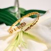 Steel bracelet gold plated snake with cubic zirconia-Sahara Gold-mk-jewels