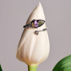 Silver ring 925 with Mystic Topaz- Emelia Mystic Topaz-mkjewels