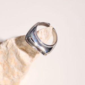 Steel Ring Ripple-Joan Silver-mk-jewels