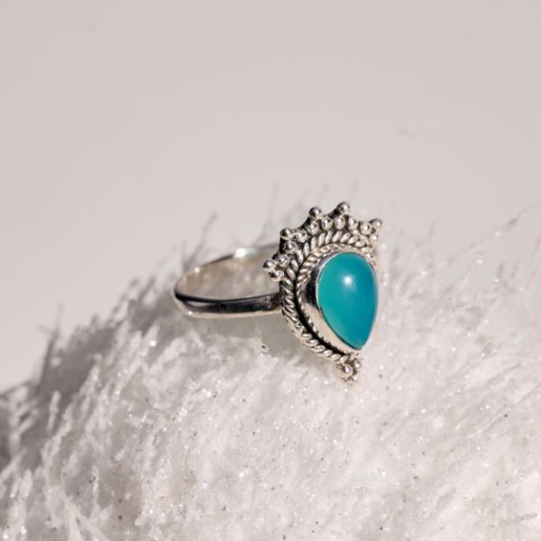 Ring made of Silver 925 with Brazilian chalcedony-Odile brazilian chalcedony-mkjewels