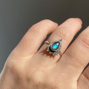 Ring made of Silver 925 with Labradorite-Odile Labradorite-mkjewels