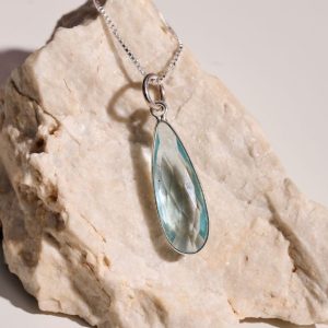 Necklace made of Silver 925 with Aquamarine-Maeve Aquamarine-mk-jewels