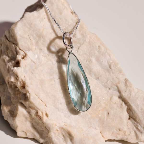 Necklace made of Silver 925 with Aquamarine-Maeve Aquamarine-mk-jewels