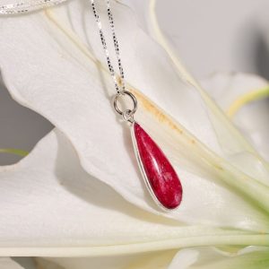 Necklace made of Silver 925 with Ruby-Maeve Ruby-mkjewels