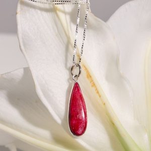 Necklace made of Silver 925 with Ruby-Maeve Ruby-mkjewels