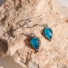 Earrings made of silver 925 with Brazilian chalcedony-Chloe brazilian chalcedony-mkjewels