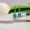 Earrings made of silver 925 with Brazilian chalcedony-Chloe brazilian chalcedony-mkjewels