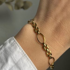 Vintage Βραχιόλι από επιχρυσωμένο ατσάλι-Jovana Bracelet-mkjewels